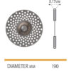 351-11-190 Astro-Flex Diamond Disc Diameter Chart