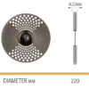 367-11-220 Turbo-Flex Diamond Disc Diameter Chart