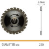 377-11-220 Laser-Flex Diamond Disc Diameter Chart