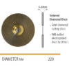7941-11-220 Sintered Diamond Disc Diameter Chart